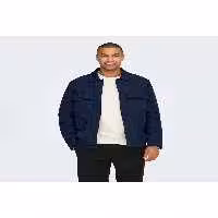 کاپشن آبی مردانه کت جک لحاف اورجینال ONLY