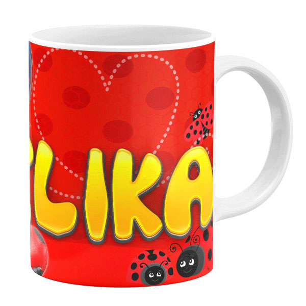 ماگ طرح دختر کفشدوزکی مدل الیکا