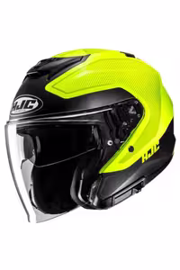 کلاه کاسکت موتورسیکلت چند رنگ I31 TEVIS MC3HSF نیمه موتور سیکلت HASM MATT مشکی NEON HJC