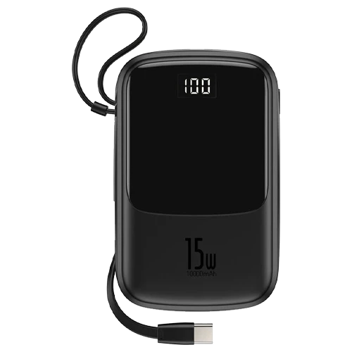 قیمت، مشخصات و خرید پاوربانک باسئوس مدل PPQD-A01 ظرفیت 10000 میلی‌آمپری 15W همراه با کابل Type-C
