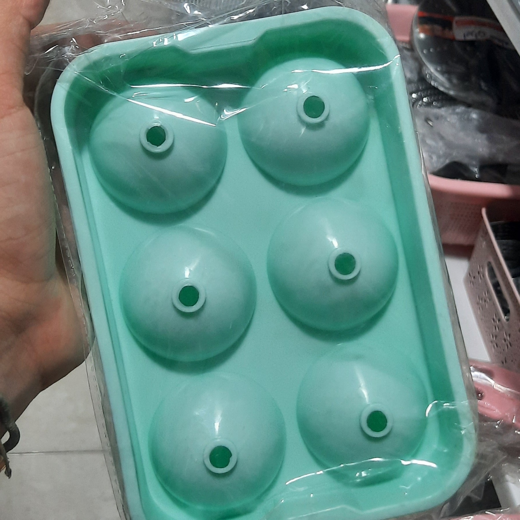 قالب یخ  کروی طرح استیکر جایخی کروی