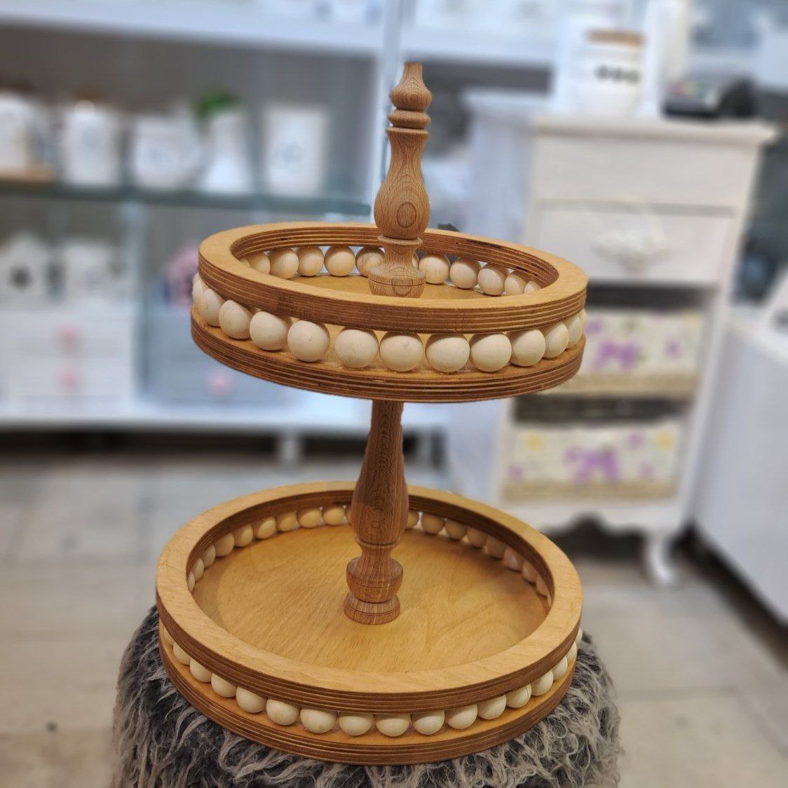 استند دو طبقه مهره دار گرد