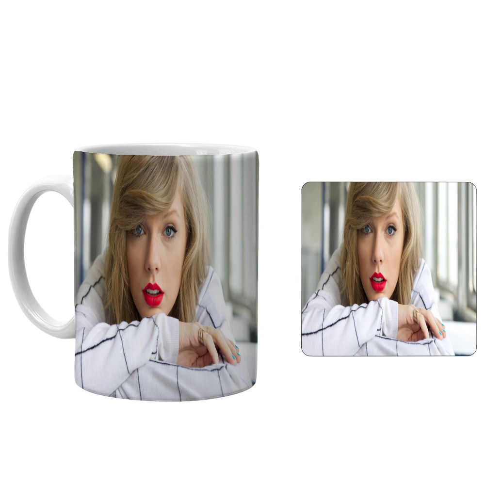 ماگ طرح تیلور سوییفت به همراه زیرلیوانی