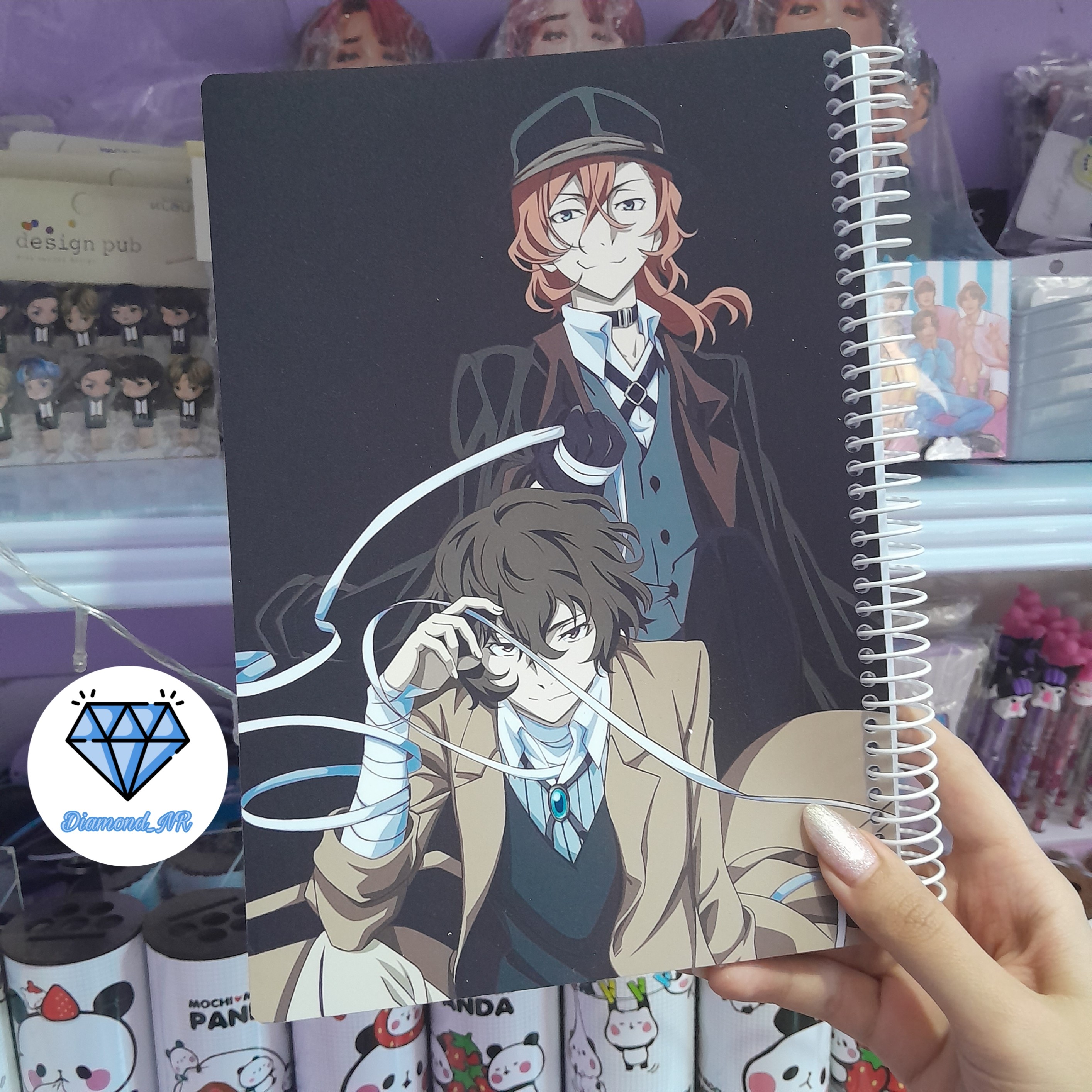 دفتر خط دار 100 برگ طرح انیمه سگ های ولگرد بانگو Bungou Stray Dogs