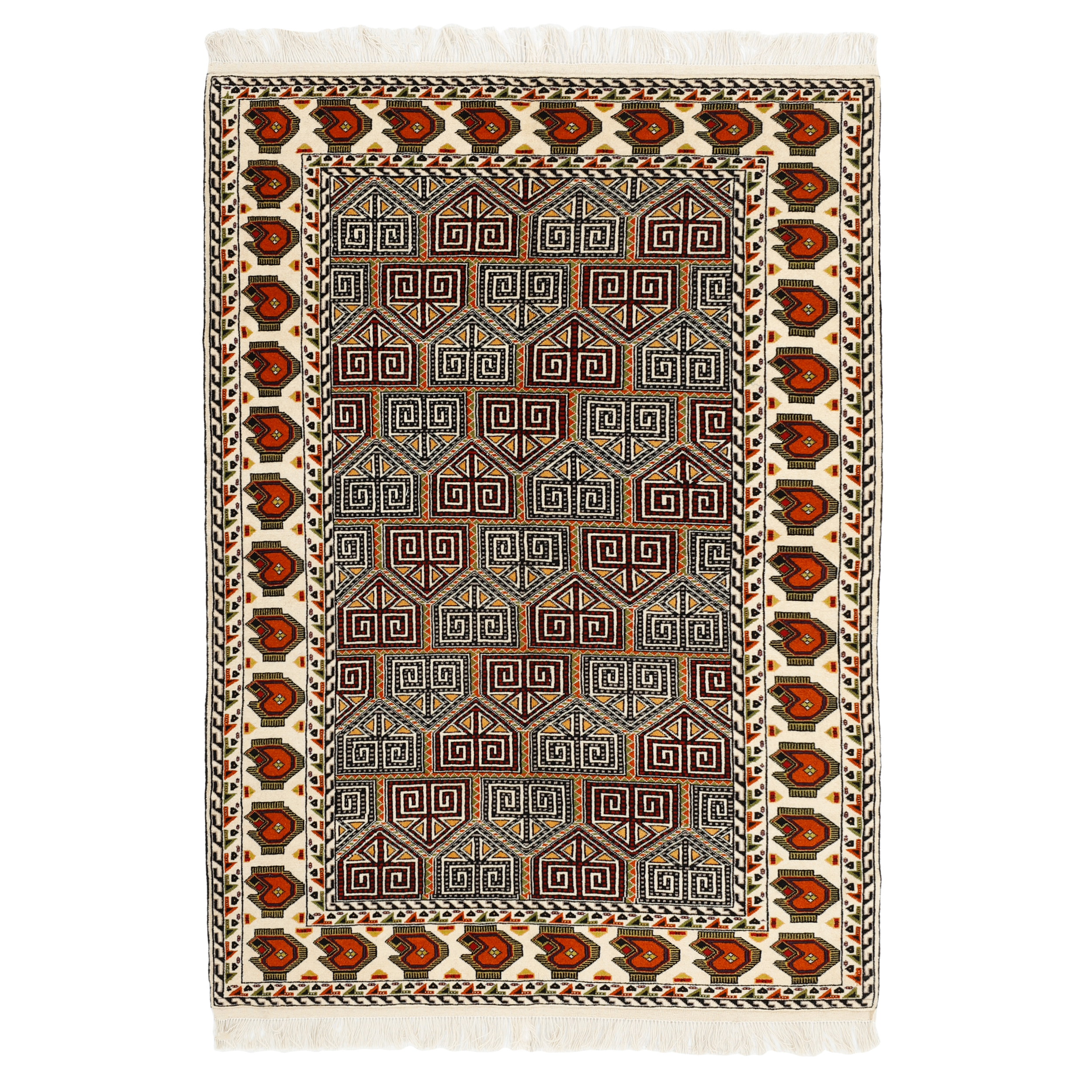 فرش دستبافت سه متری مدل قشقایی گنبد