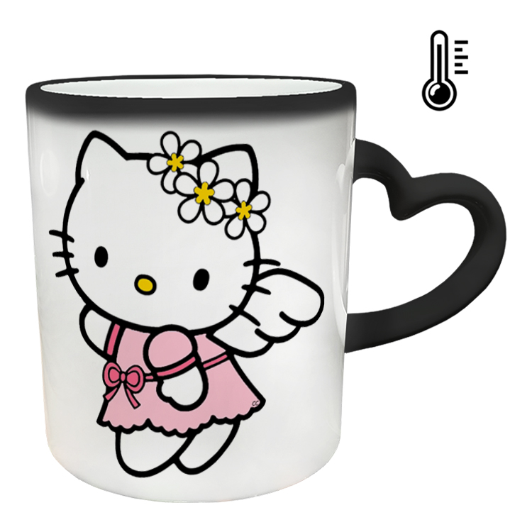 ماگ حرارتی مدل دسته قلبی طرح کیتی کد 65