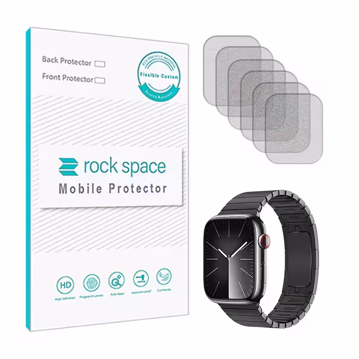 گلس اپل واچ Apple Watch Series 9 41mm مدل نانو هیدروژل مات برند راک اسپیس بسته 6 عددی کد S