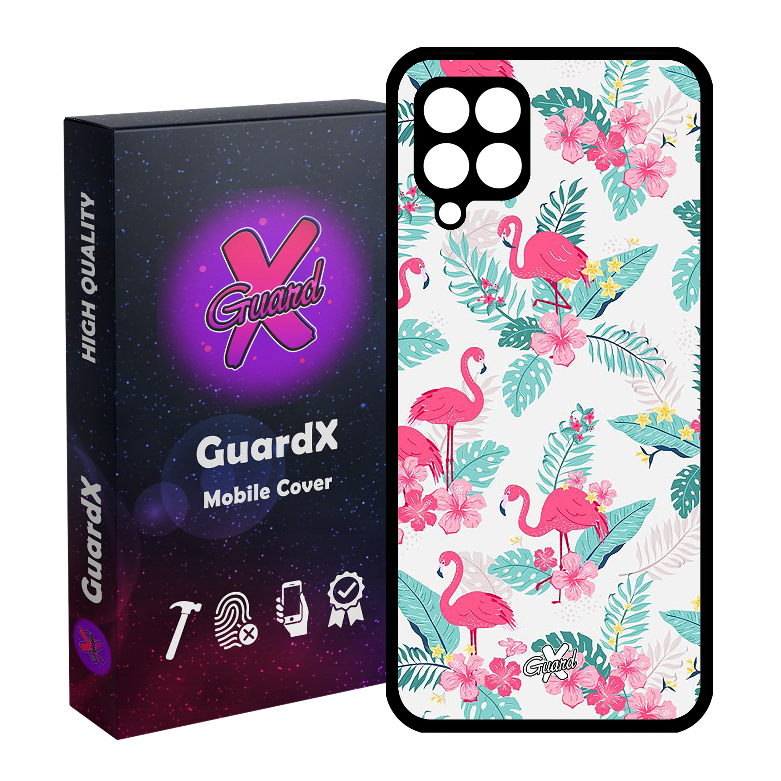 کاور گارد ایکس طرح فلامینگو مدل Glass10274 مناسب برای گوشی موبایل سامسونگ Galaxy M32 4G / F22