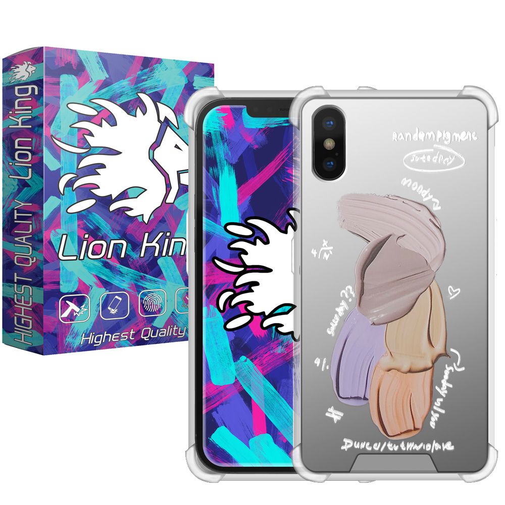  کاور لاین کینگ مدل آینه ایی نشکن طرح گواش مناسب برای گوشی موبایل اپل iPhone X/Xs