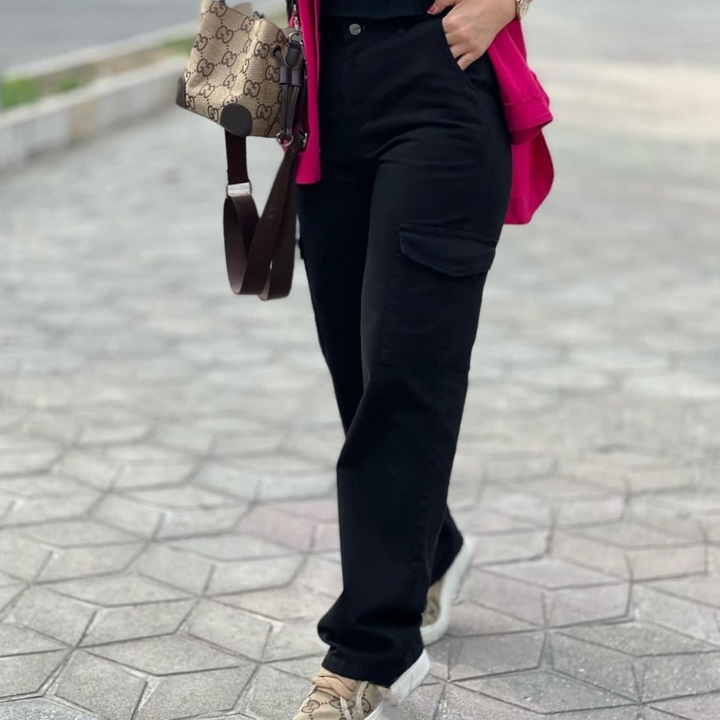 شلوار کارگو شلوار جین کاغذی شلوار زنانه