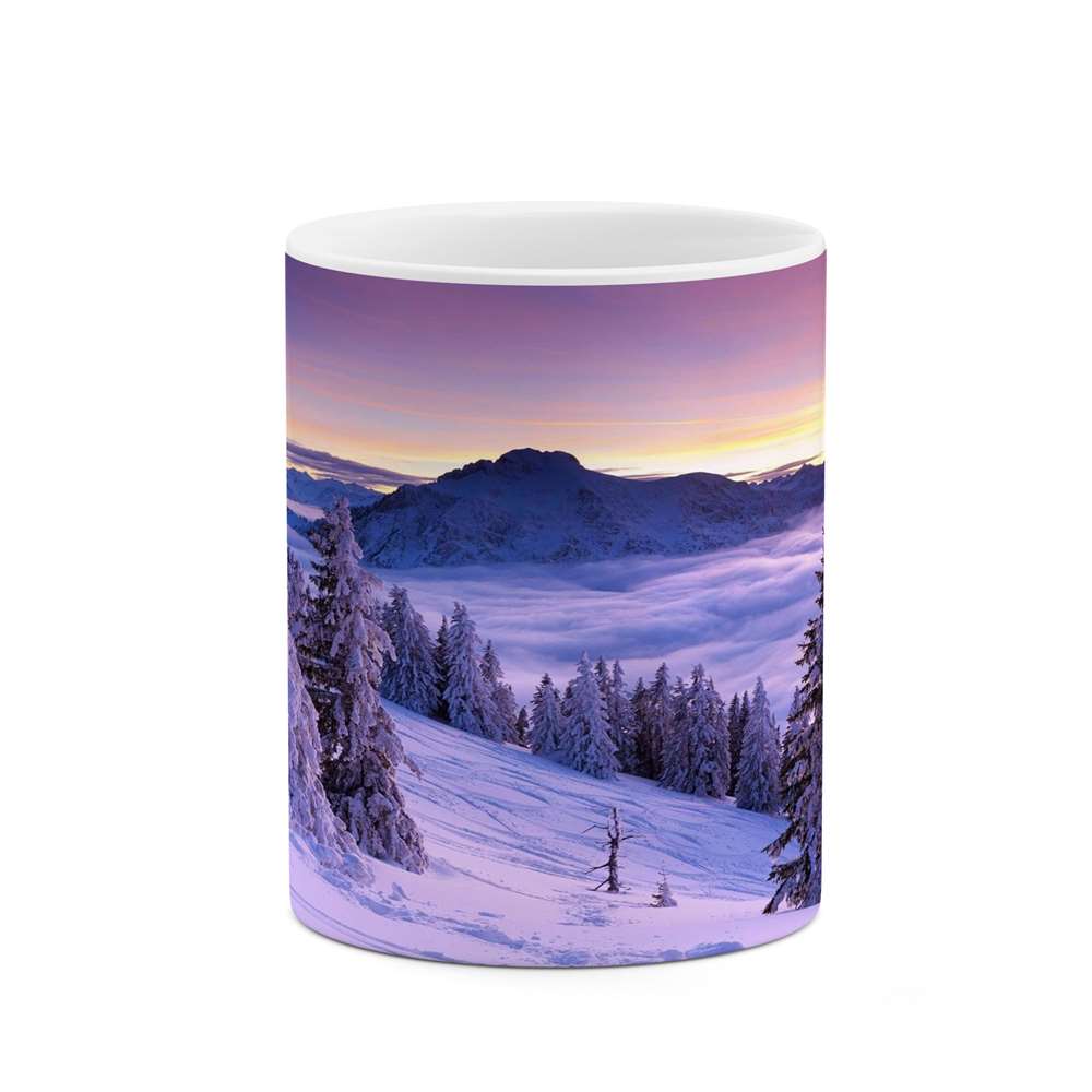 ماگ کاکتی طرح منظره برفی مدل mgs15017