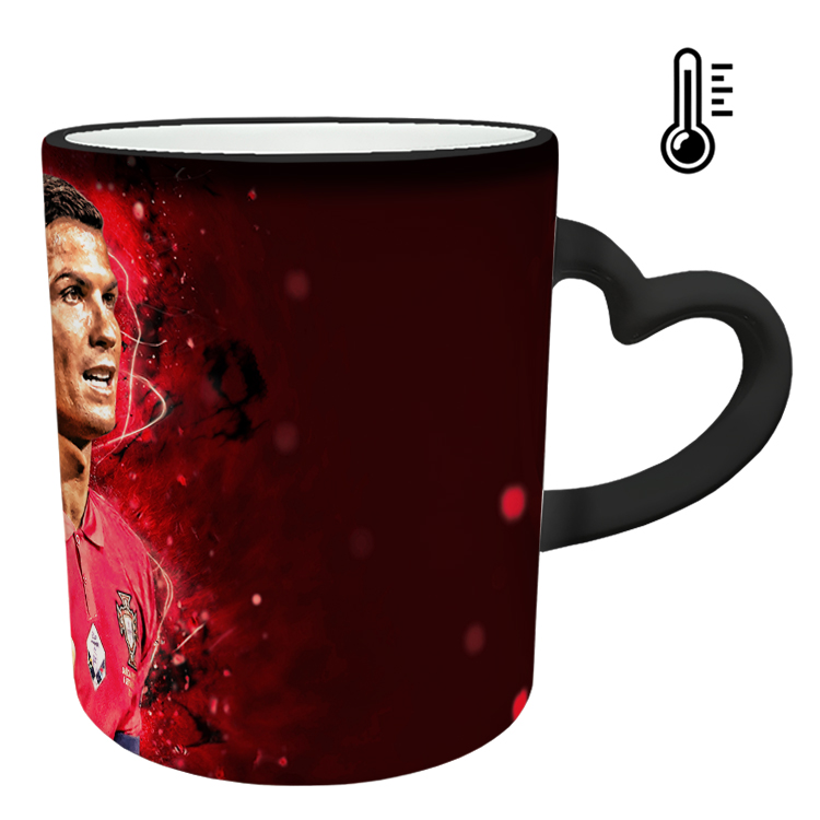 ماگ حرارتی مدل دسته قلبی طرح رونالدو کد 181