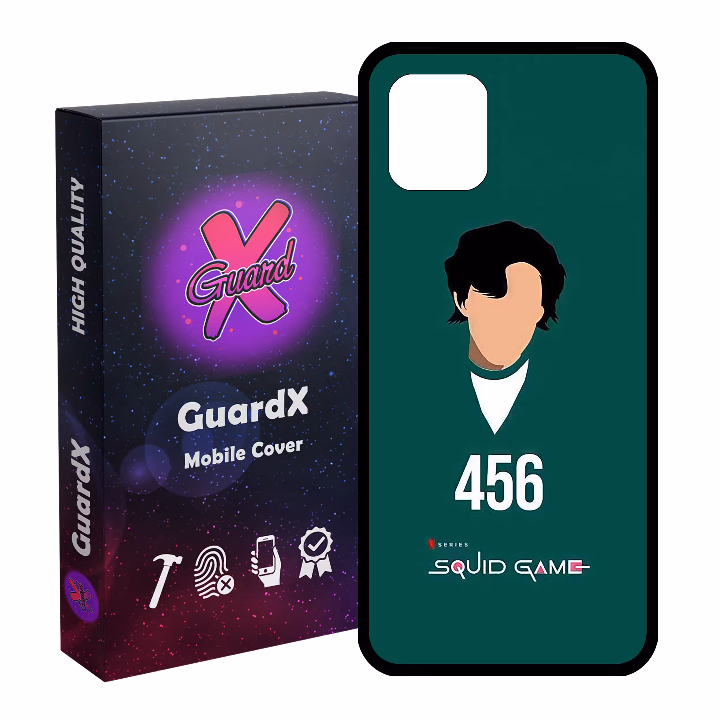 کاور گارد ایکس طرح Squid Game مدل Glass10406 مناسب برای گوشی موبایل سامسونگ Galaxy Note 10 Lite / A81