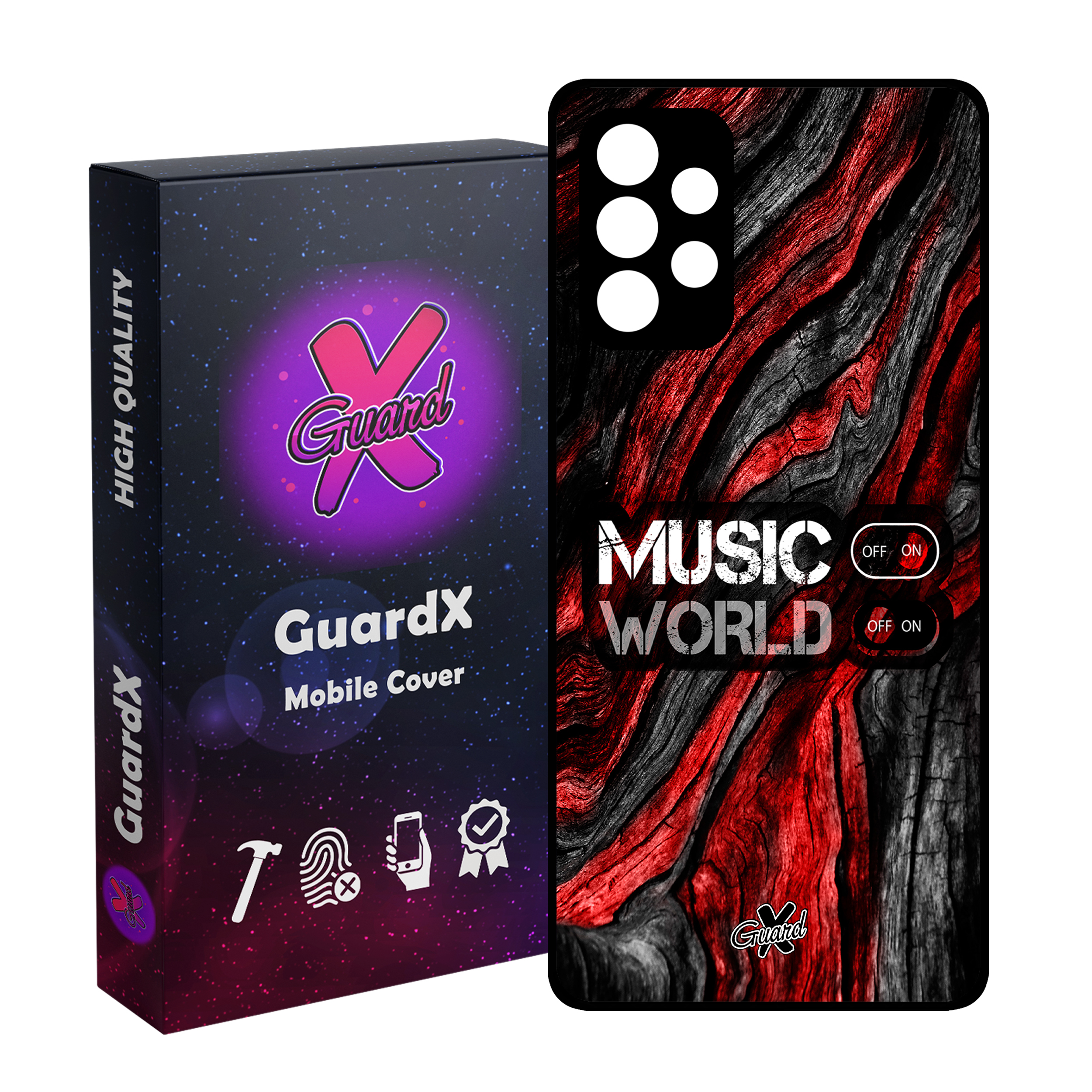 کاور گارد ایکس طرح Music مدل Glass10160 مناسب برای گوشی موبایل سامسونگ Galaxy A73