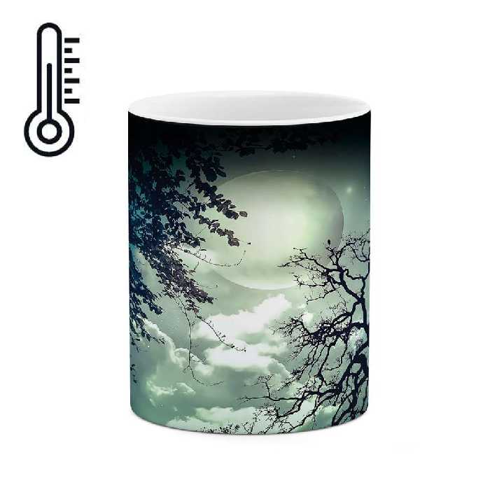 ماگ حرارتی طرح ماه و درخت مدل mgh02170