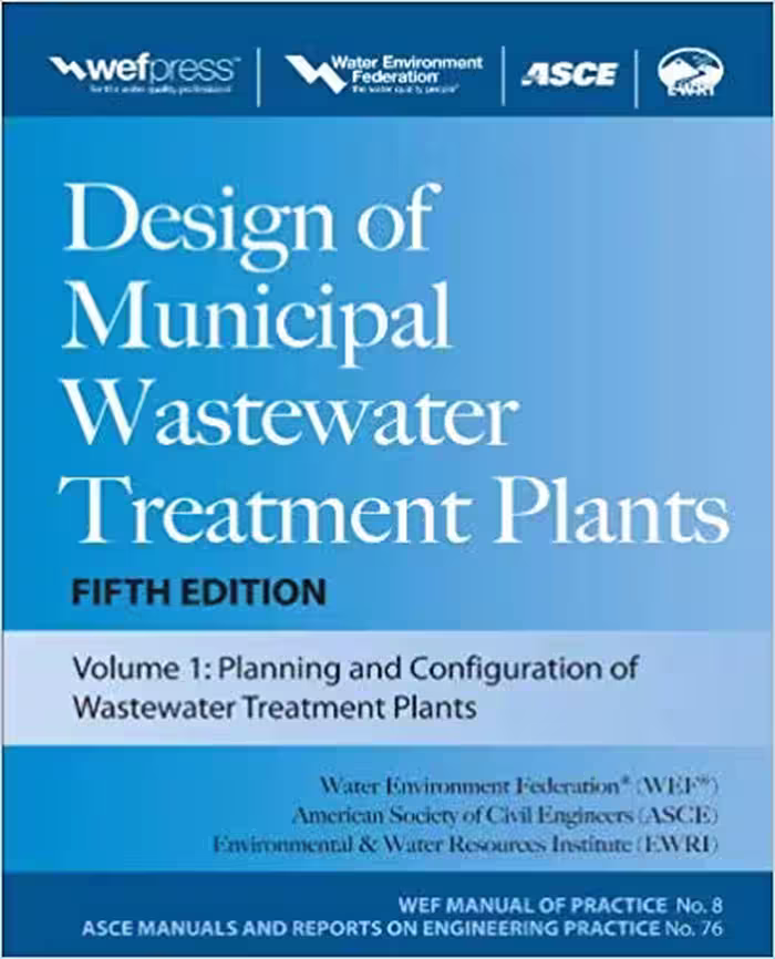 خرید و دانلود کتاب Design of Municipal Wastewater Treatment Plants MOP 8