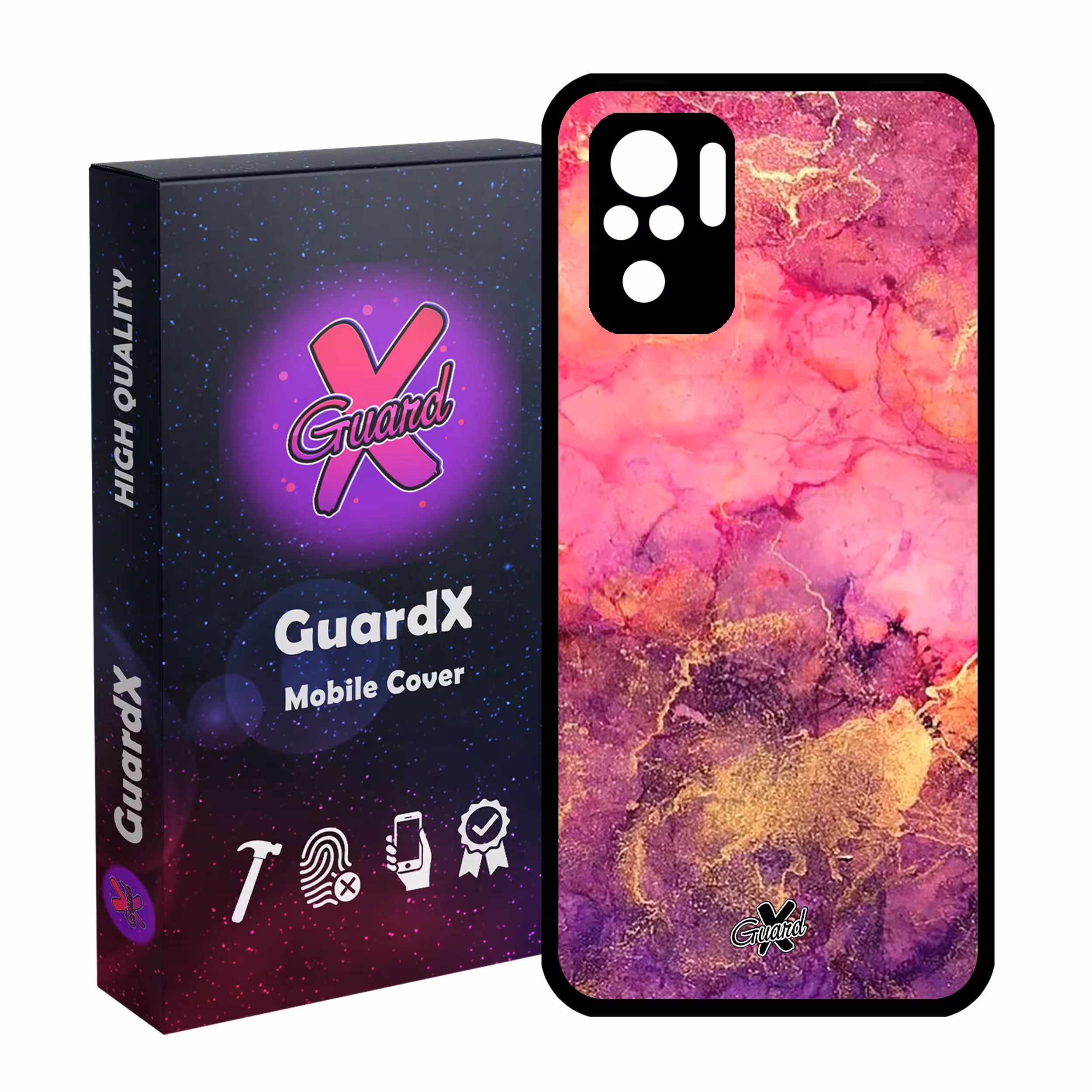 کاور گارد ایکس طرح ماربل مدل Glass10283 مناسب برای گوشی موبایل شیائومی Redmi Note 10 4G / Note 10S