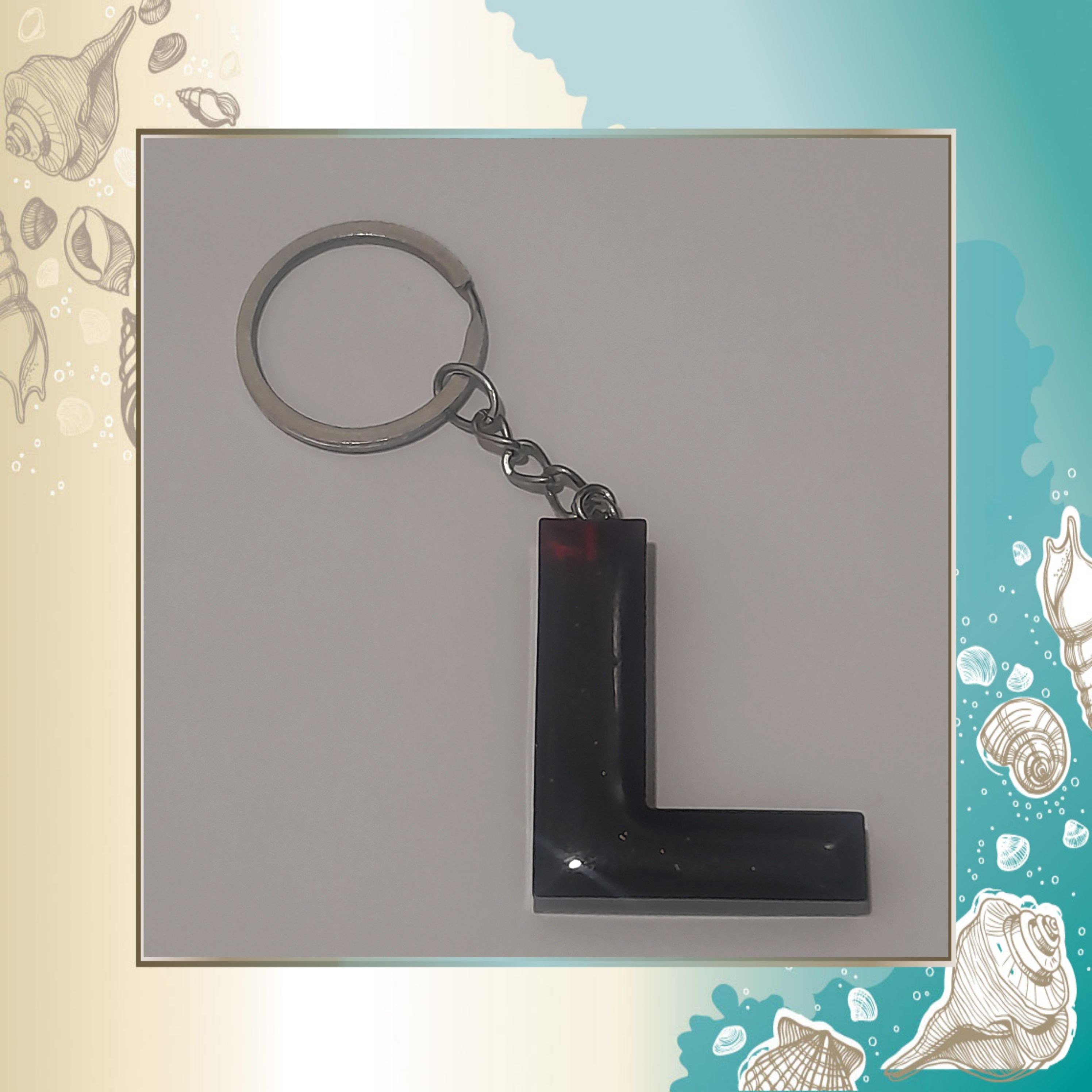 جاسویچی رزینی حروف انگلیسی حرف L مشکی