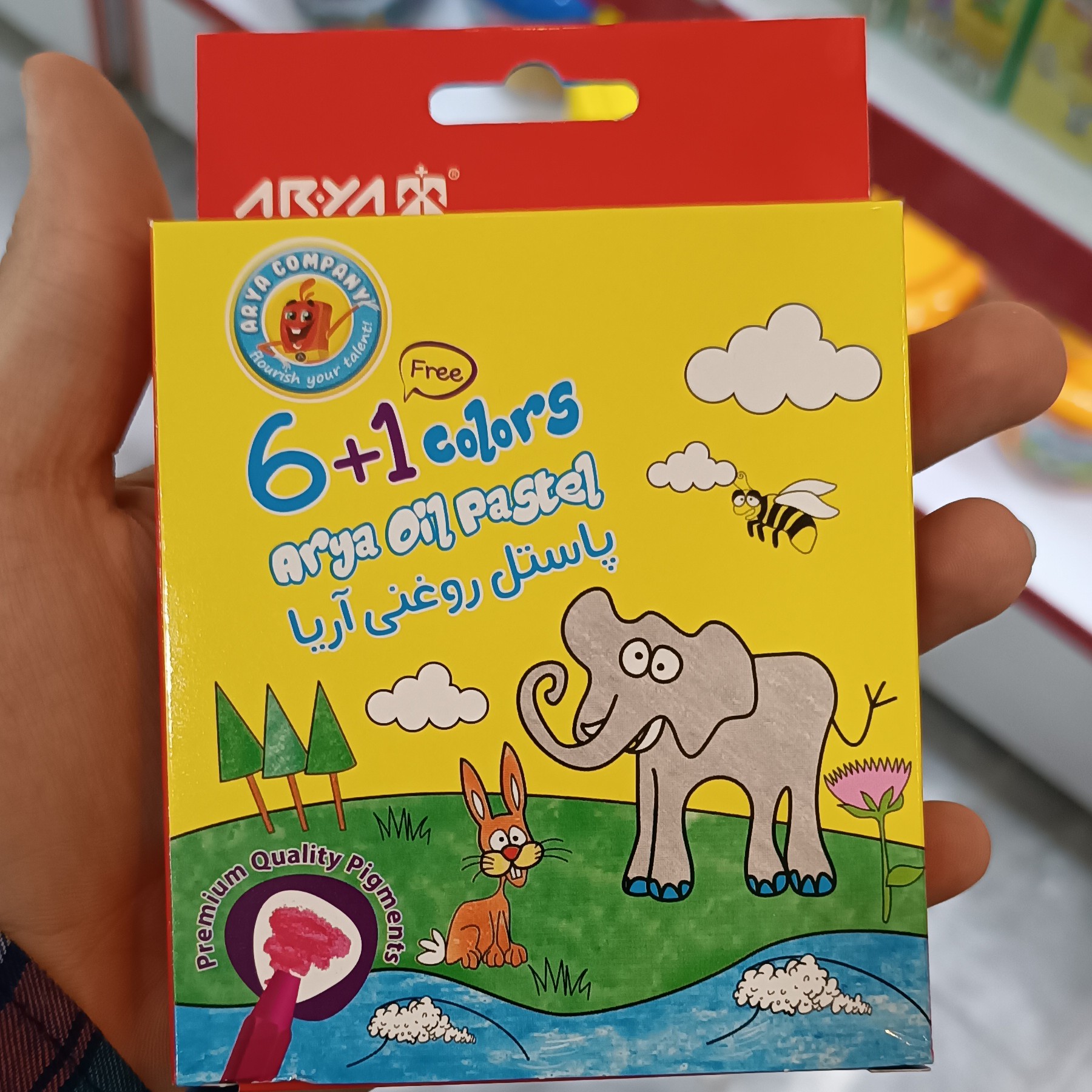 پاستل (مداد شمعی) 6 آریا