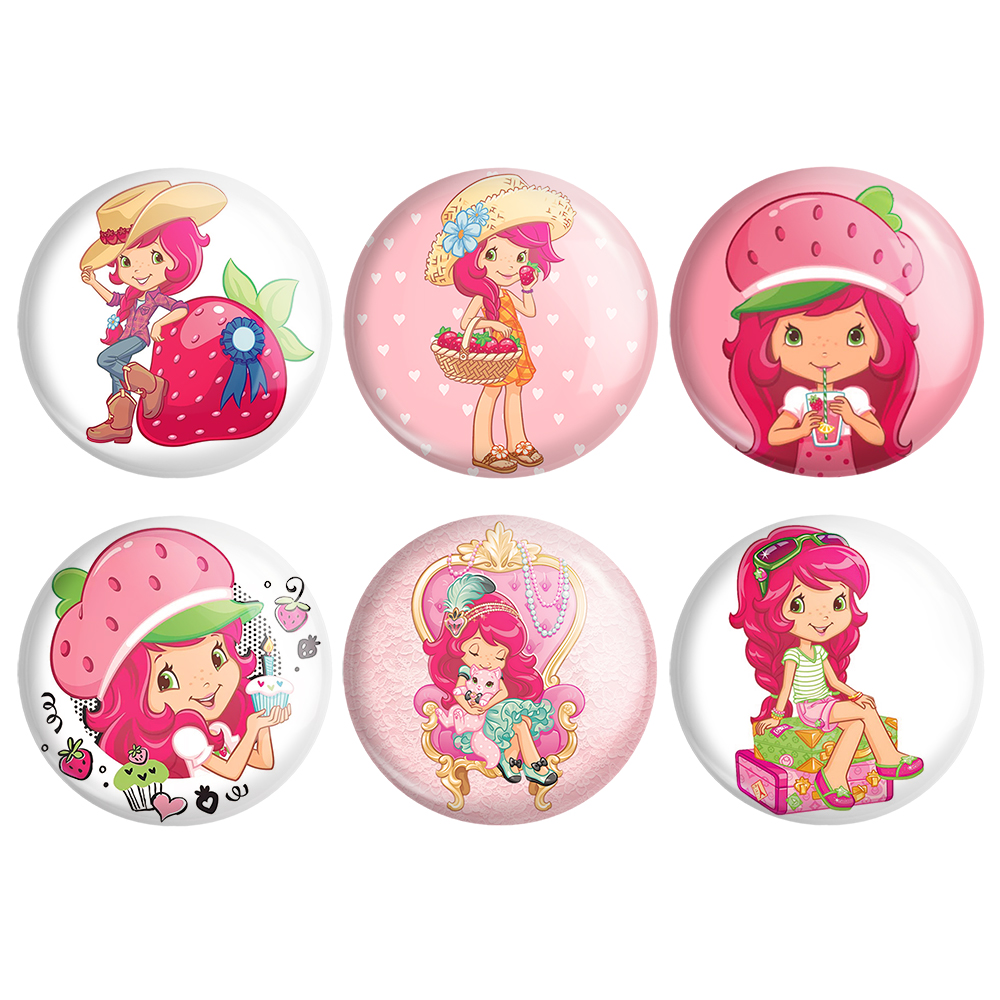 پیکسل خندالو طرح دختر توت فرنگی کد 52B مجموعه 6 عددی