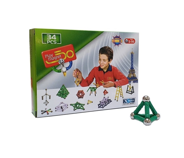 بازی فکری ساختنی مگنت 34 قطعه