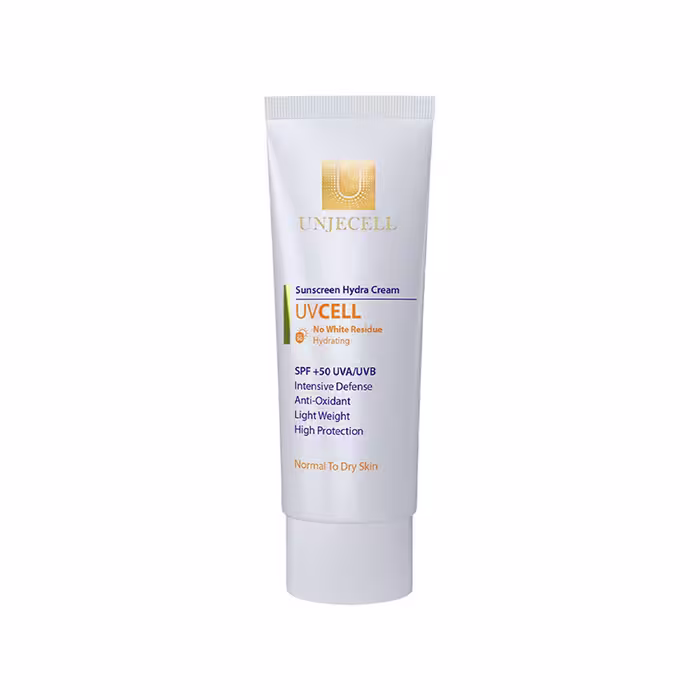 کرم ضد آفتاب بی رنگ آنژسل  SPF50 مدل UVCELL مناسب انواع پوست حجم 40 میلی لیتر