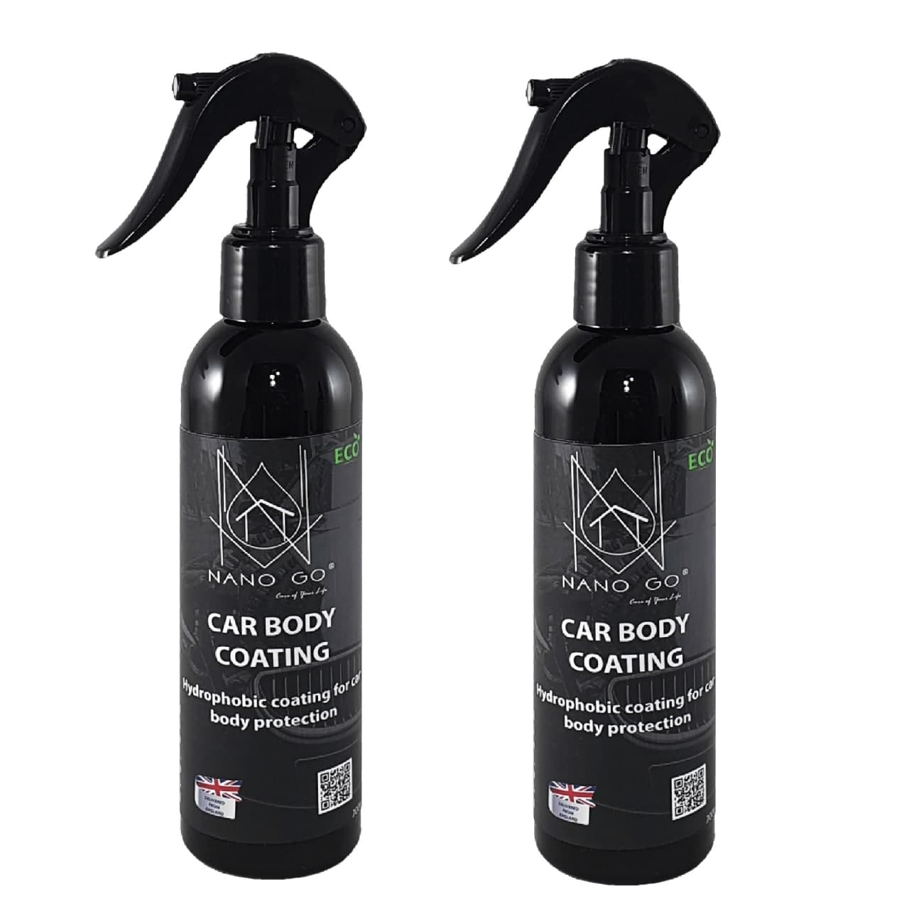 پوشش نانو سرامیک و آبگریز بدنه فوری خودرو نانو گو مدل CAR BODY COATING حجم 250 میلی لیتر بسته 2 عددی