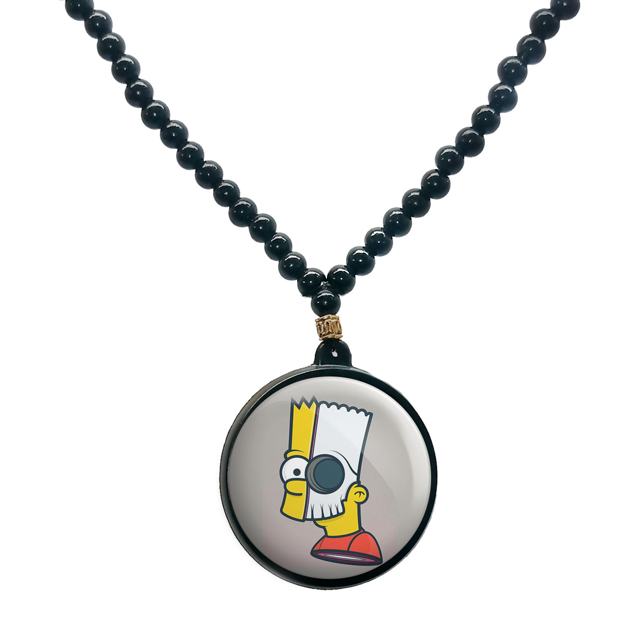 گردنبند پرمانه طرح سیمپسون ها کد pmd.21333 مدل دو طرفه