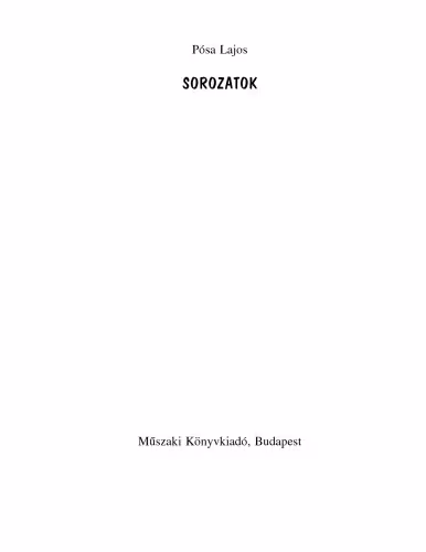 خرید و دانلود نسخه کامل کتاب Sorozatok