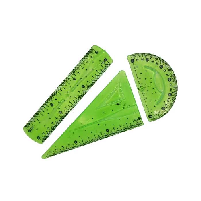 ست خط کش 3 تکه ژله ای نابیل NA-745