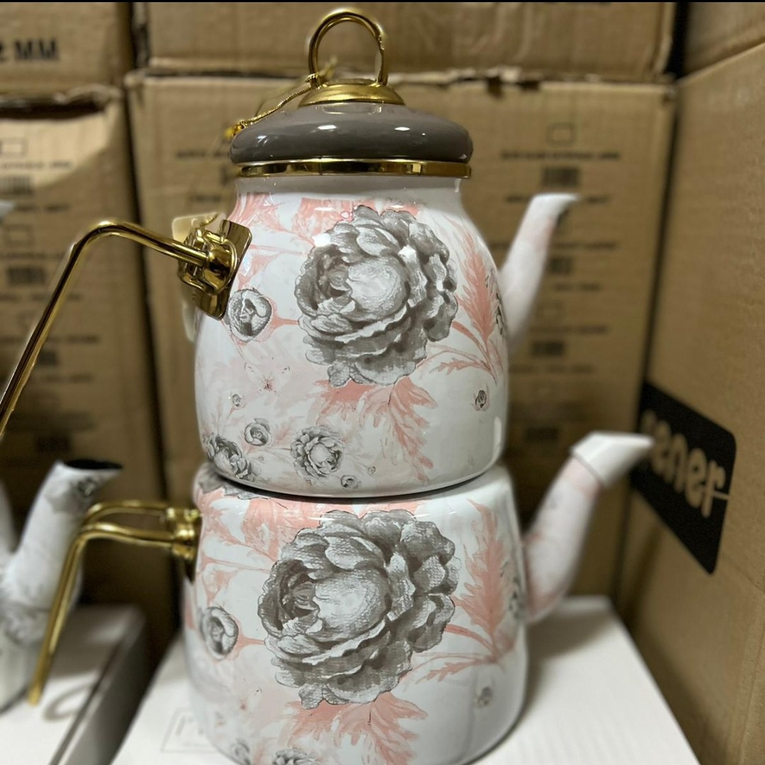 کتری قوری پاچی ترکیه طرح گل