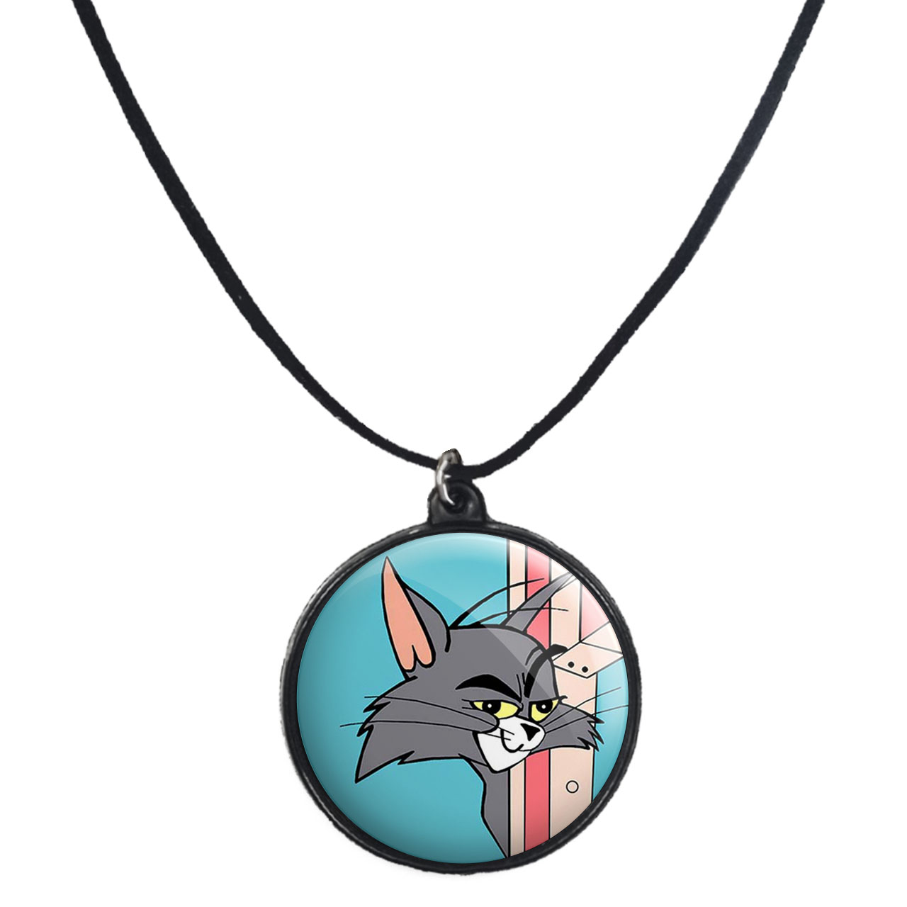 گردنبند پرمانه طرح تام و جری کد pmb.10806 مدل دو طرفه