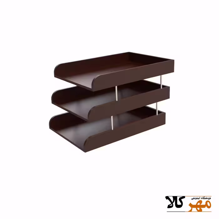 کازيه 3 طبقه چوب فلز نوميز