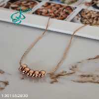خرید گردنبند حلقه ای رزگلد مارک ژوپینگ رنگ ثابت ضد حساسیت آبکاری شده کیفیت عالی کد 1515523 - ردگل