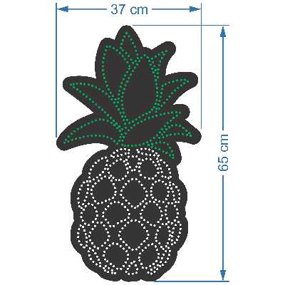 تابلو ال ای دی آیاز طرح میوه آناناس کد 684