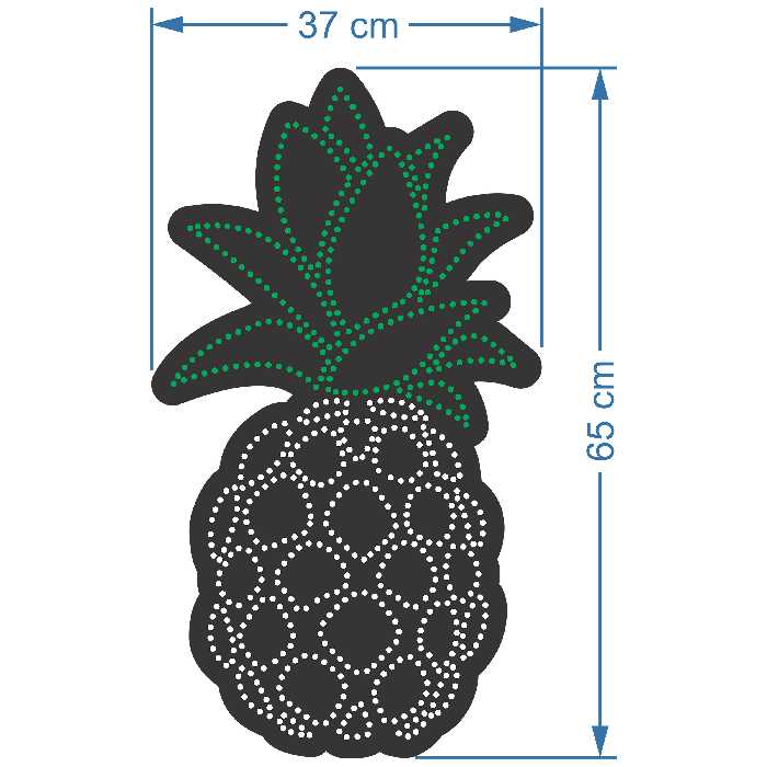 تابلو ال ای دی آیاز طرح میوه آناناس کد 684