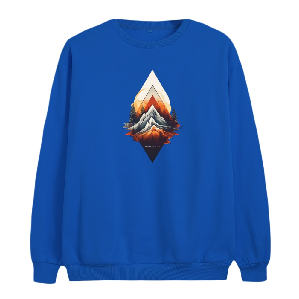 سویشرت زنانه مدل کوه رنگ آبی