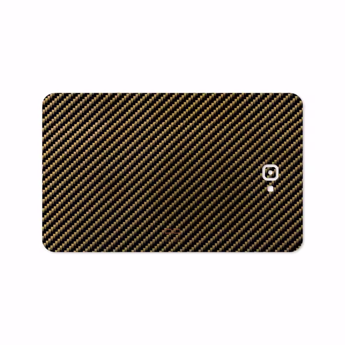 برچسب پوششی ماهوت مدل Glossy-Brown-Fiber مناسب برای تبلت سامسونگ Galaxy Tab A 10.1 2016 T585