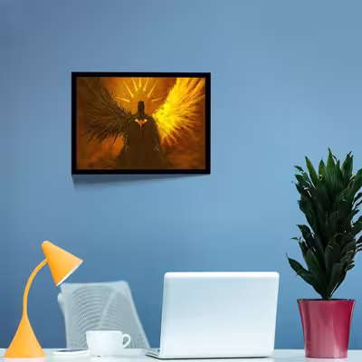 تابلو مدل batman between light and darkness کد F-11003