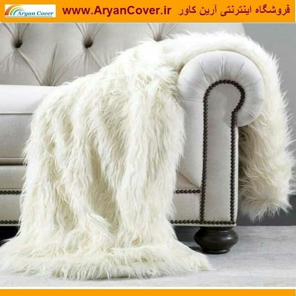 شال مبلی وتختی  خز فانتزی سایز  180*110 (پس کرایه)