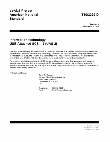 خرید و دانلود نسخه کامل کتاب USB Attached SCSI - 2 (UAS-2 r00)