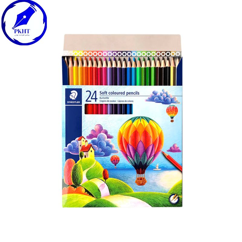 مداد رنگی 24 رنگ جعبه مقوایی سافت استدلر