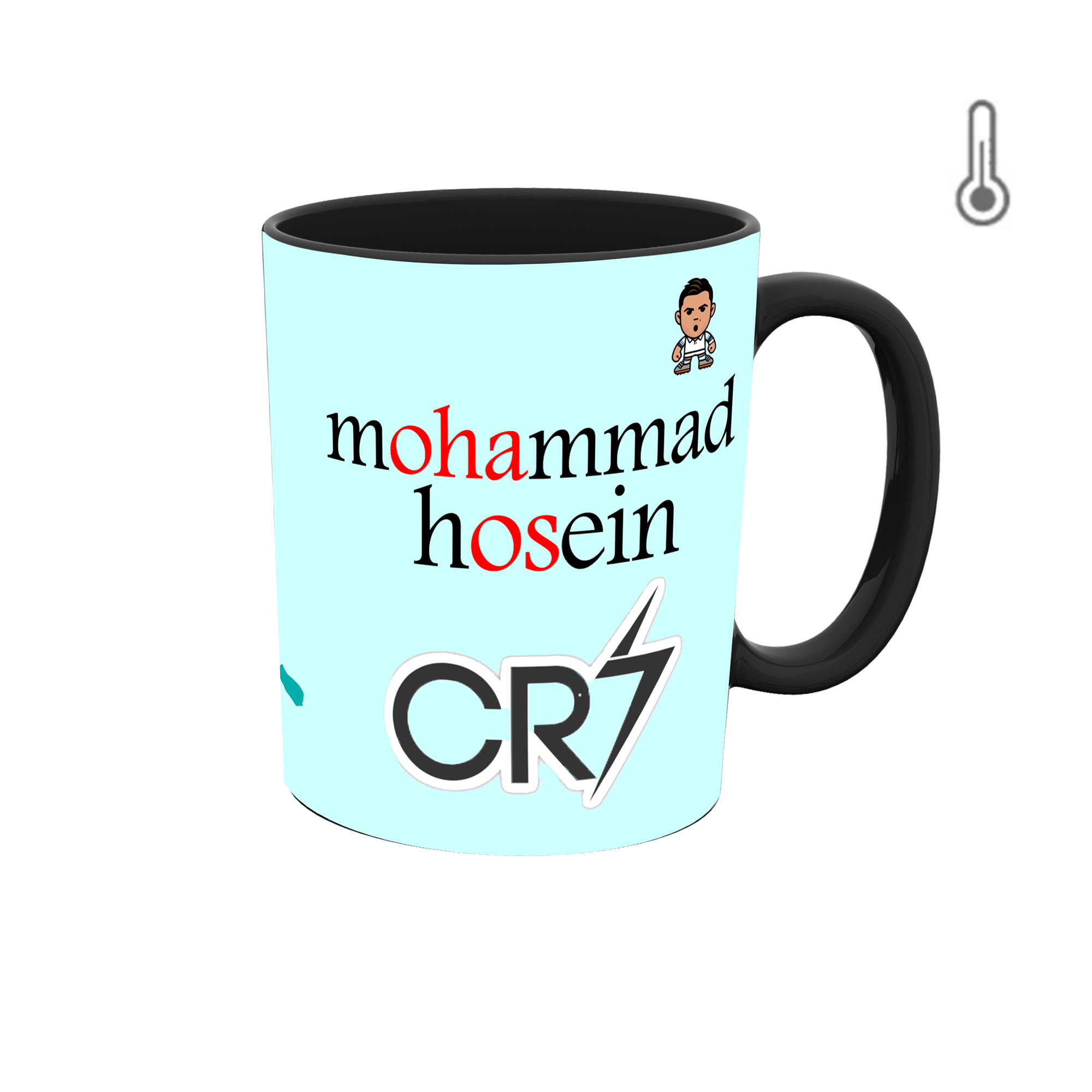 ماگ حرارتی طرح اسم محمدحسین مدل رونالدو 