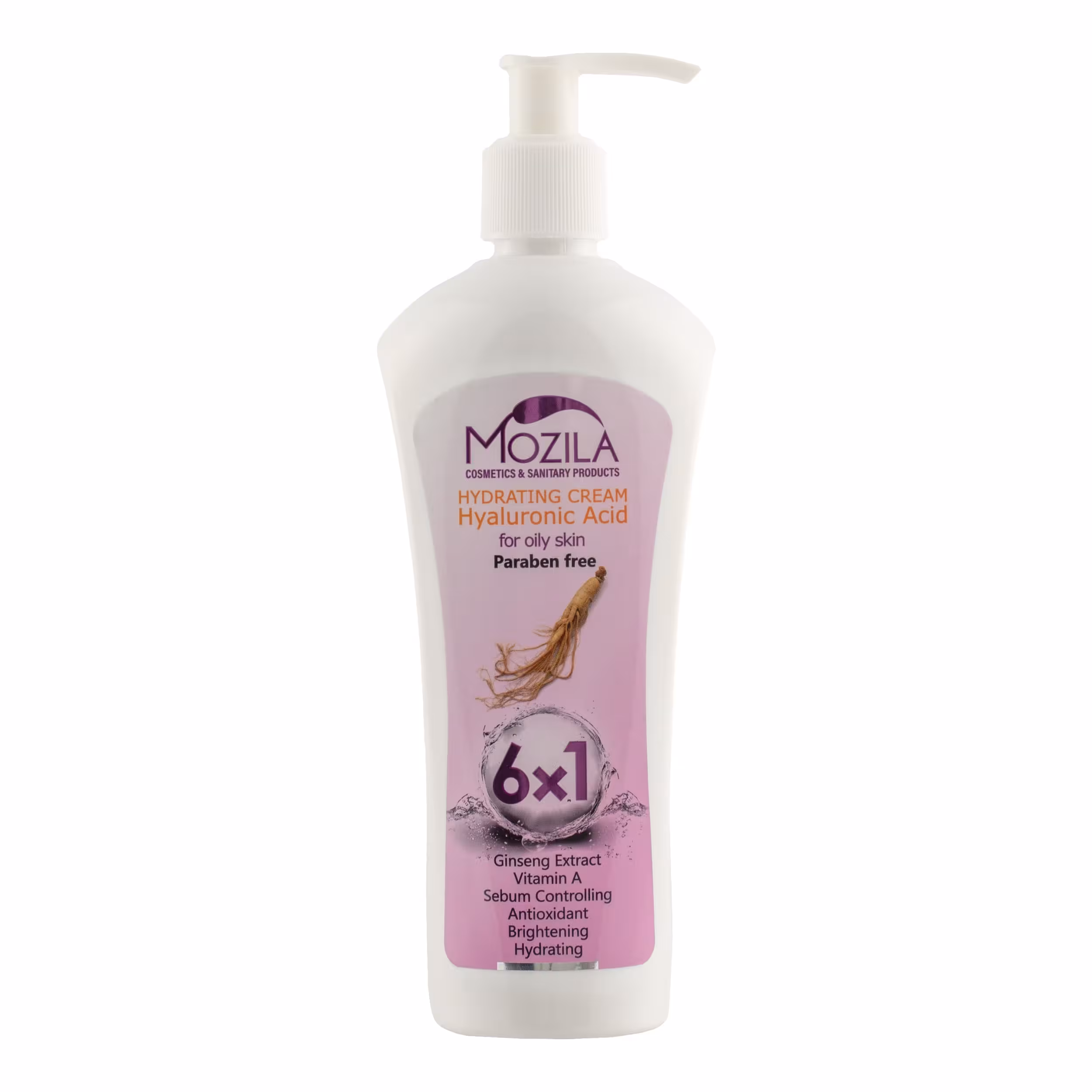 کرم آبرسان موزیلا مدل  هیالورونیک اسید و جینسینگ حجم 300 میلی لیتر