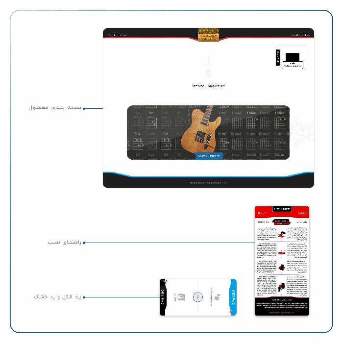 برچسب پوششی ماهوت مدل Guitar-Instrument مناسب برای تبلت اپل iPad Pro 9.7 2016 A1675