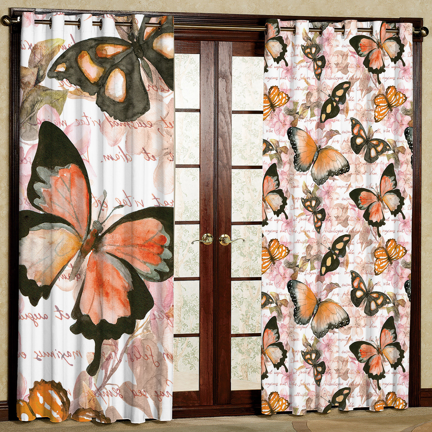 پرده مدل پروانه مخمل پانچی کد 1373 سایز 140x280 سانتی متر