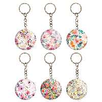 جاکلیدی خندالو طرح گل کد 102B مجموعه 6 عددی