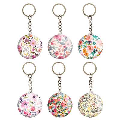 جاکلیدی خندالو طرح گل کد 102B مجموعه 6 عددی