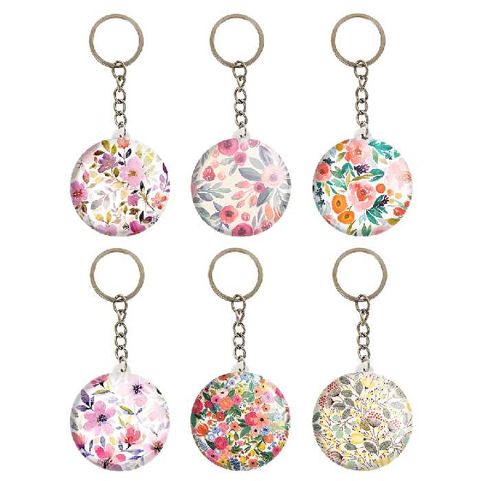 جاکلیدی خندالو طرح گل کد 102B مجموعه 6 عددی