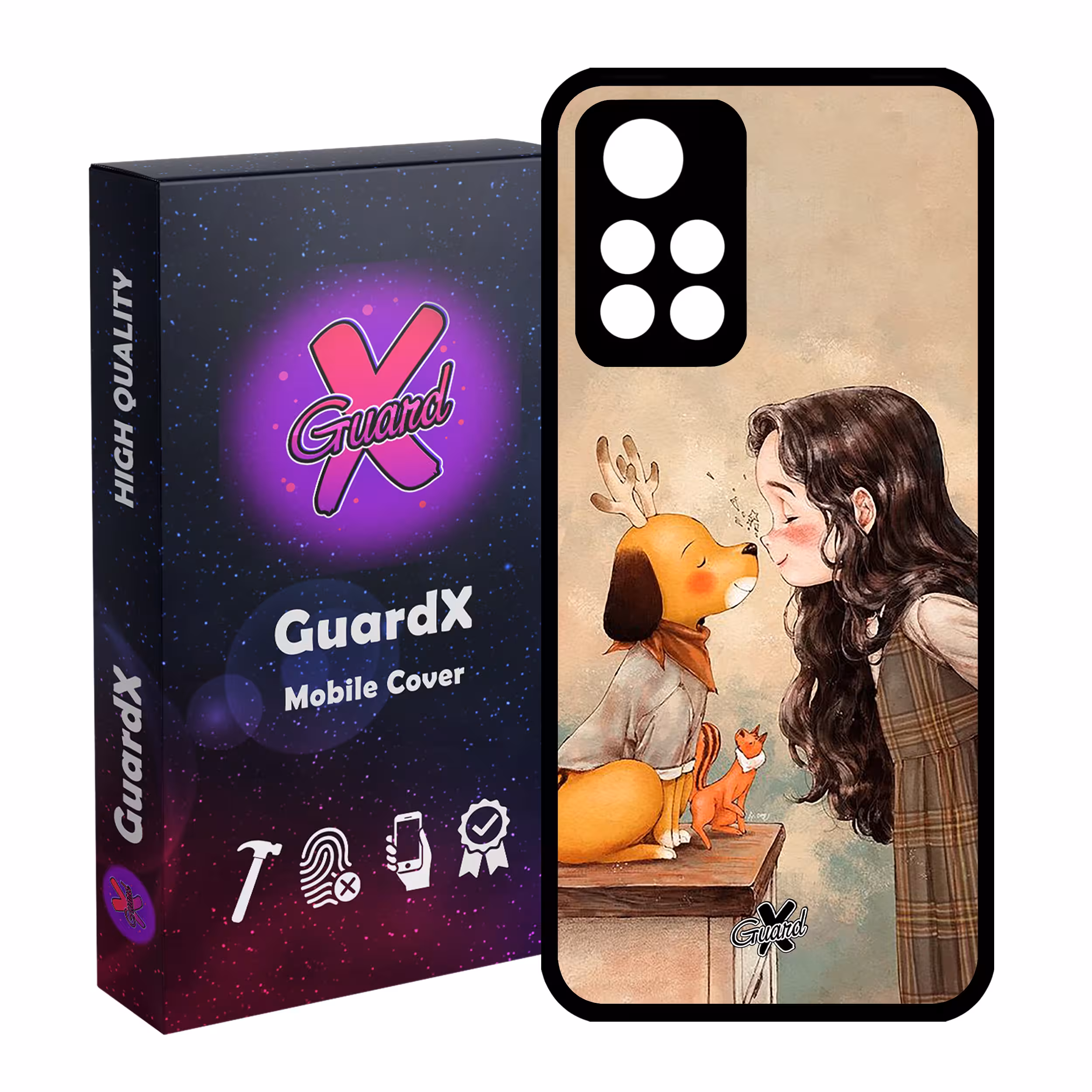 کاور گارد ایکس طرح Girl مدل Glass10323 مناسب برای گوشی موبایل شیائومی Poco M4 Pro 5G/Redmi Note 11T 5G/Redmi Note 11S 5G